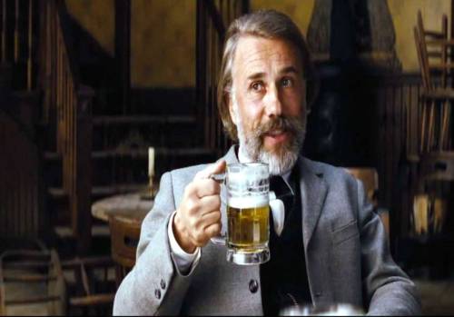 django-unchained-christoph-waltz-drinks-beer-el-paso