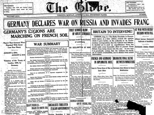 GM_Aug3_1914_Germany-Declares-war-on-Russia-invades-France