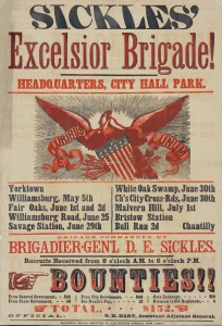 Sickles-Excelsior-Brigade-Headquarters-City-Hall-Park.-Yorktown